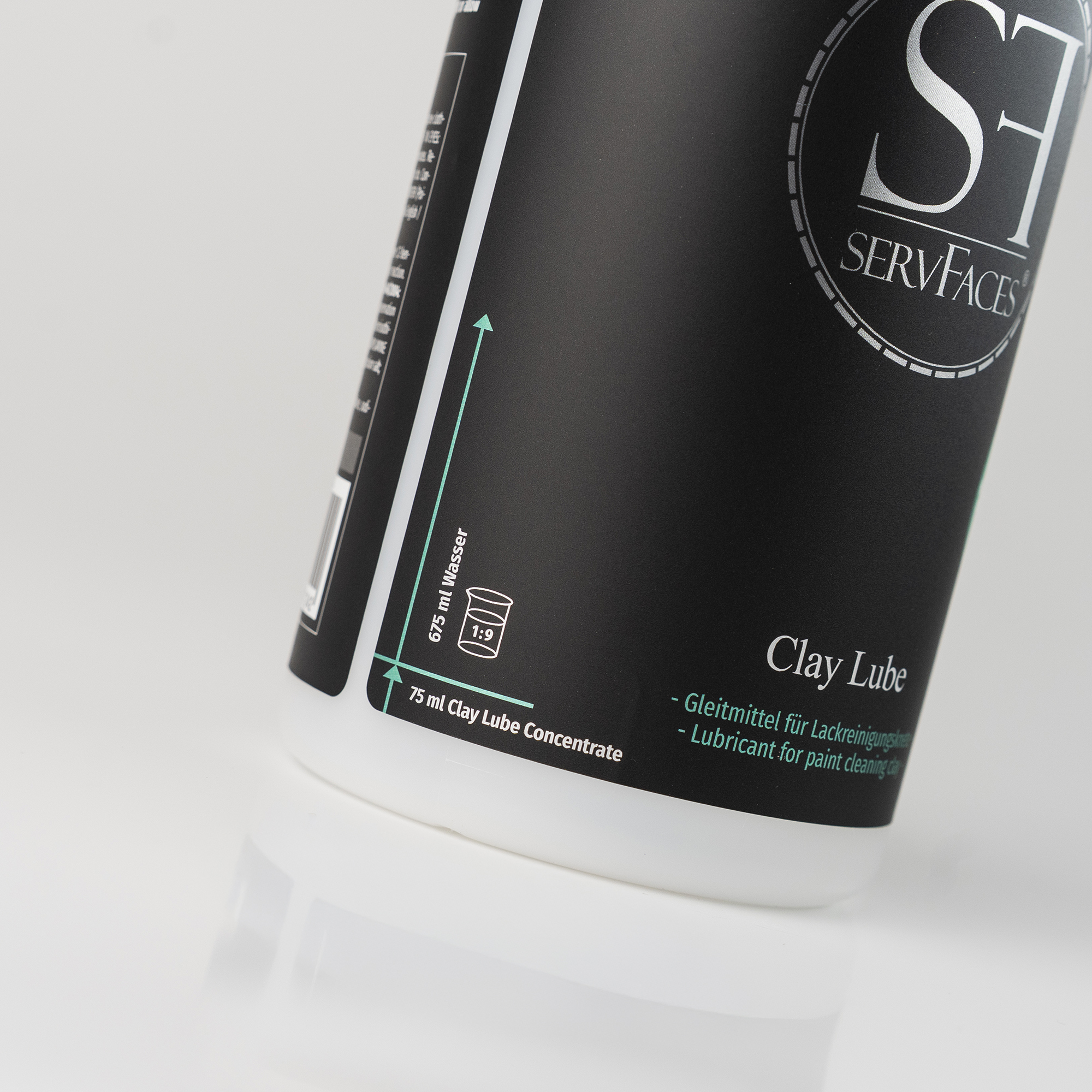 servFaces Clay Lube Spray Bottle - for gentle cleaning of stubborn and ordinary dirt on surfaces