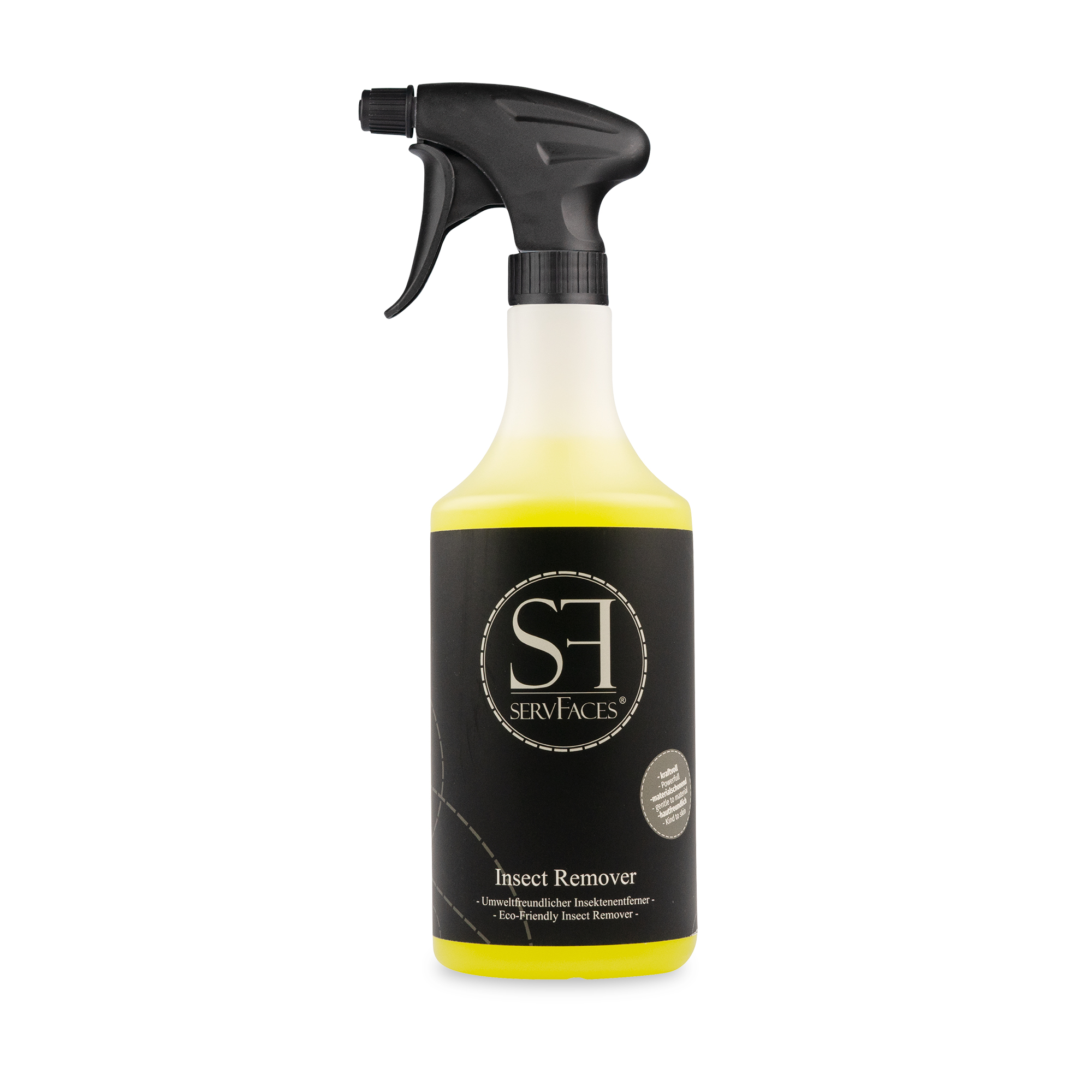 servFaces - Insect Remover 750 ml Gebinde mit Sprühkopf - Gebrauchsfertiges Reinigungsmittel zur schonenden Entfernung von Insektenresten auf Glas-, Lack-, Chromund Kunststoffoberflächen servFaces Insect Remover - für die schonende Reinigung von hartnäckigen und gewöhnlichen Verschmutzungen auf Oberflächen