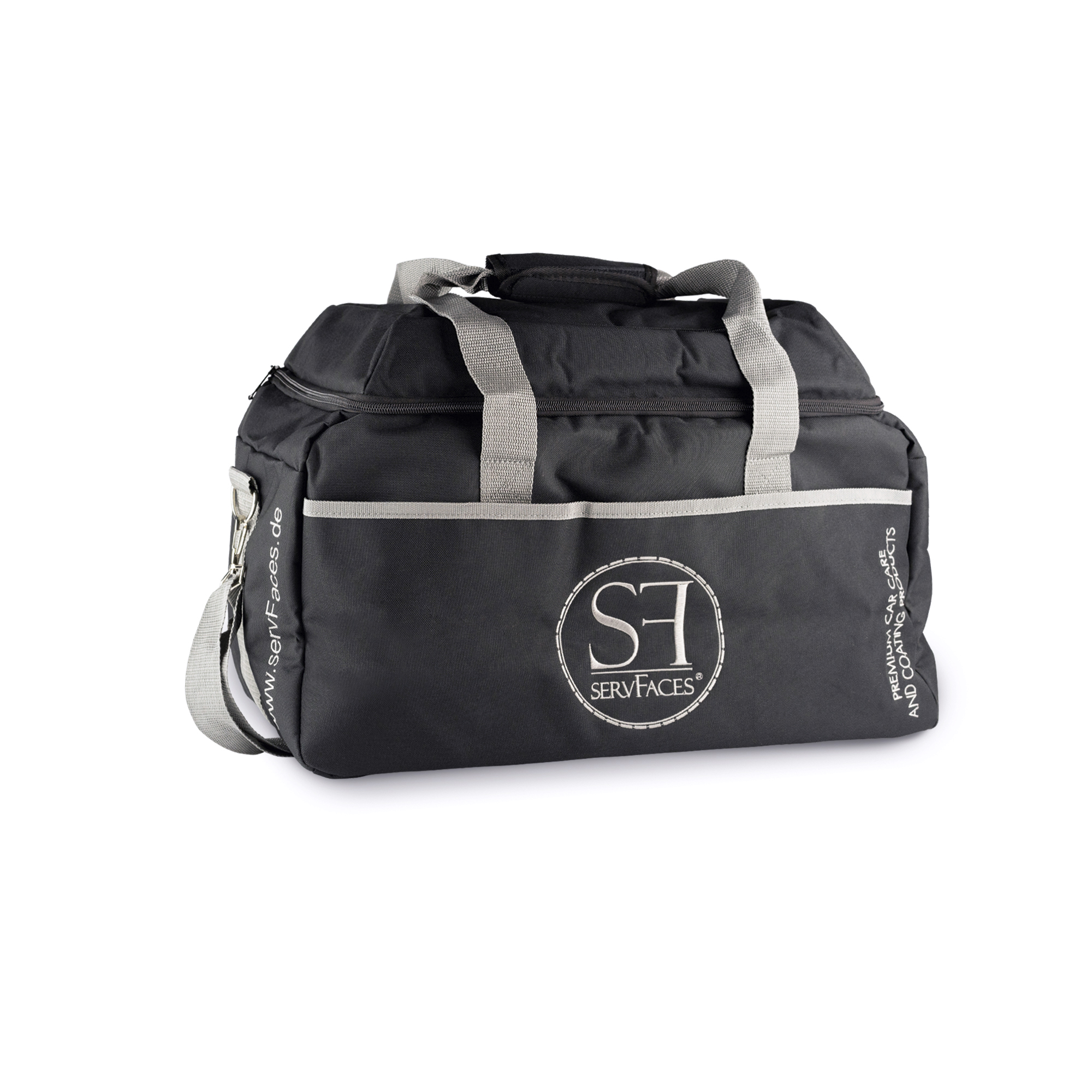 servFaces - servBag - Autopflegetasche servFaces servBag - so kann jeder sehen, dass Sie auf servFaces als Pionier der Oberflächenveredelung vertrauen