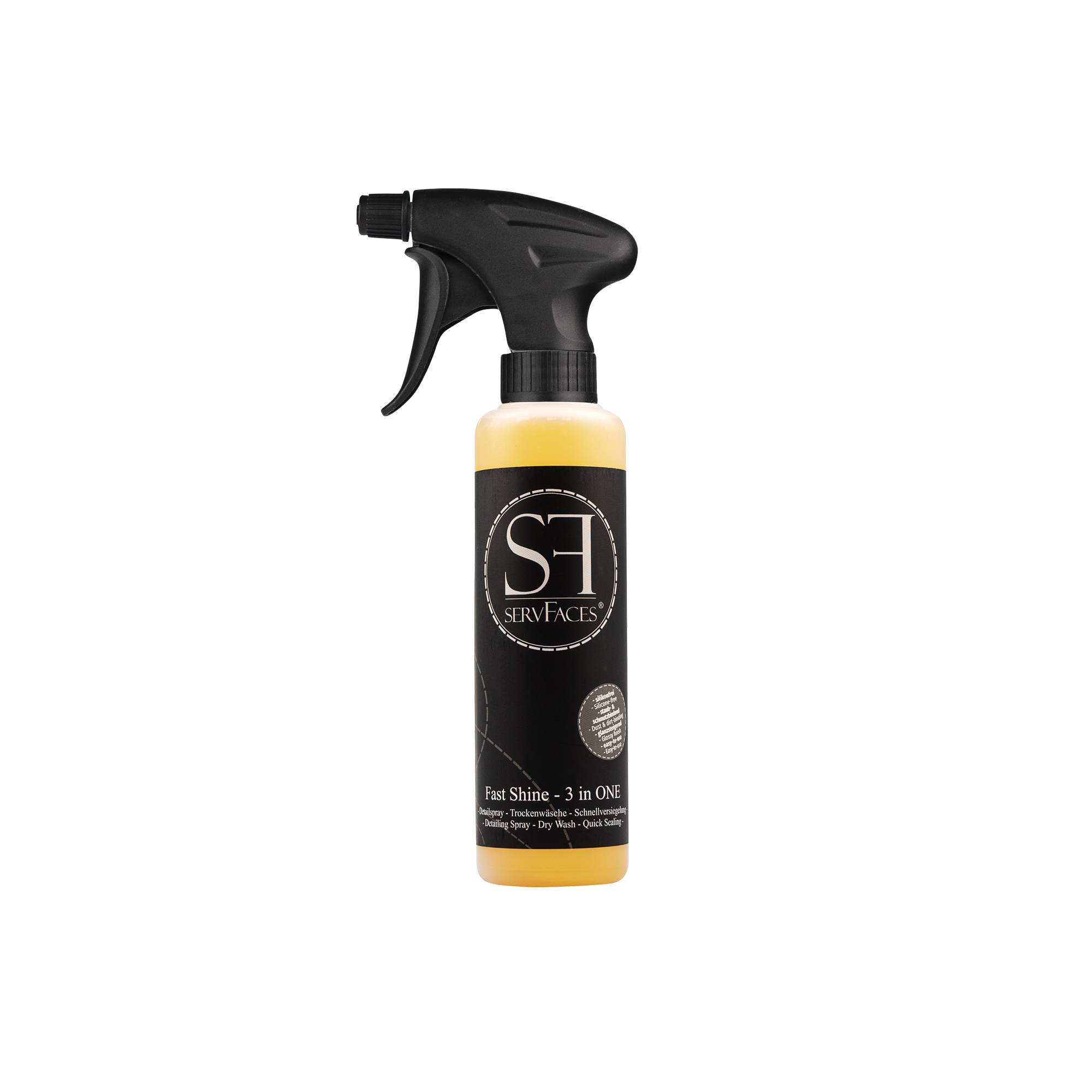 servFaces - Fast Shine 3 in ONE, Detailspray, Trockenwäsche, Schnellversiegelung servFaces Fast Shine 3 in ONE - für langanhaltenden, aktiven Konservierungsschutz Ihrer äußeren Fahrzeugoberflächen