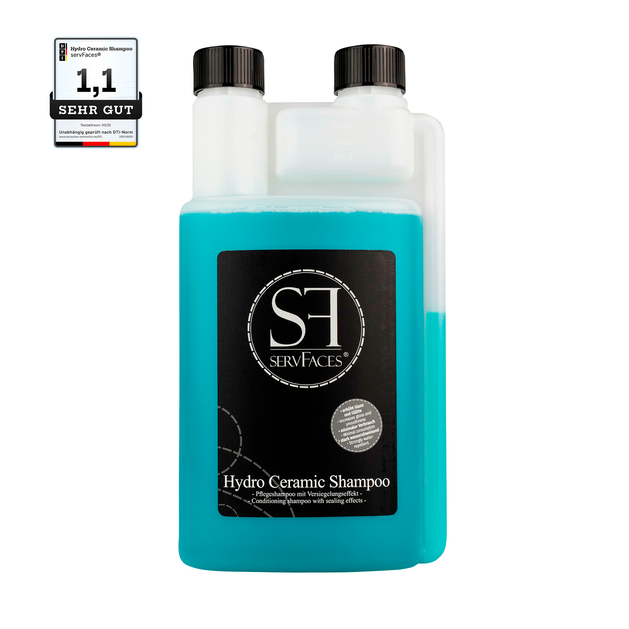servFaces - Hydro Ceramic Shampoo - 1000 ml servFaces Hydro Ceramic Shampoo - für langanhaltenden, aktiven Konservierungsschutz Ihrer äußeren Fahrzeugoberflächen