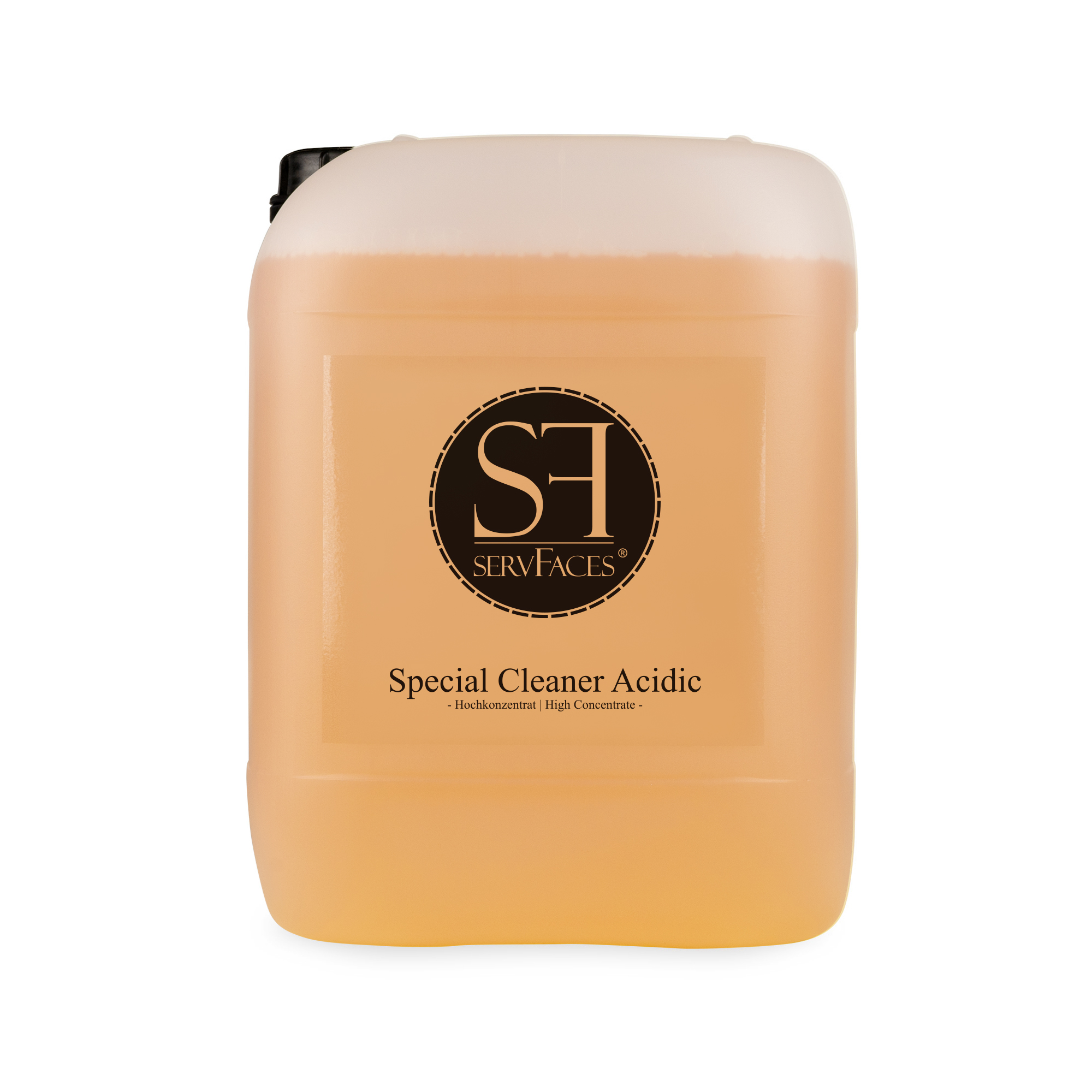 servFaces - Special Cleaner Acidic - Konzentrierter, saurer Spezialreiniger - 10 Liter servFaces Special Cleaner Acidic - für die schonende Reinigung von hartnäckigen und gewöhnlichen Verschmutzungen auf Oberflächen