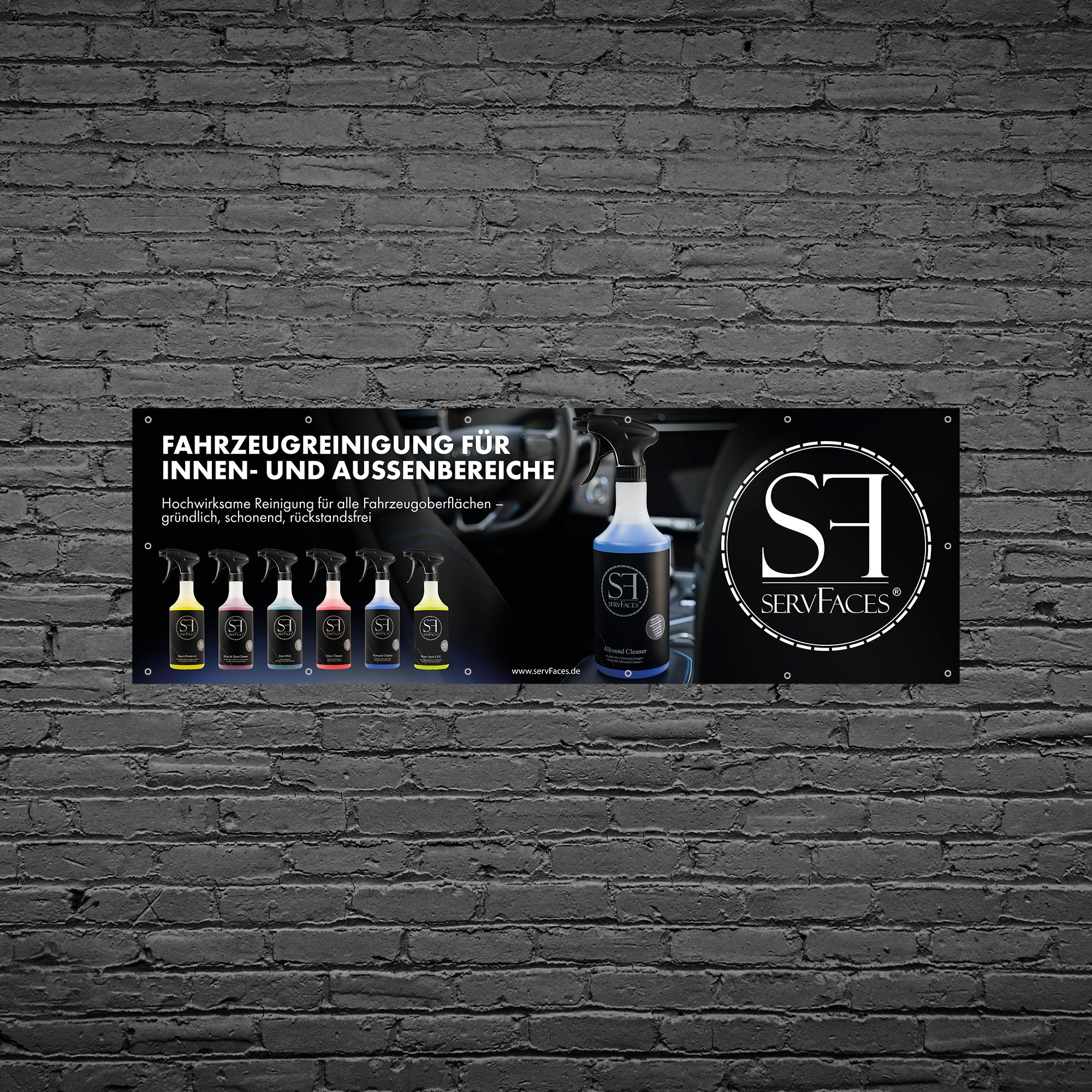 servFaces Werbebanner - so kann jeder sehen, dass Sie auf servFaces als Pionier der Oberflächenveredelung vertrauen