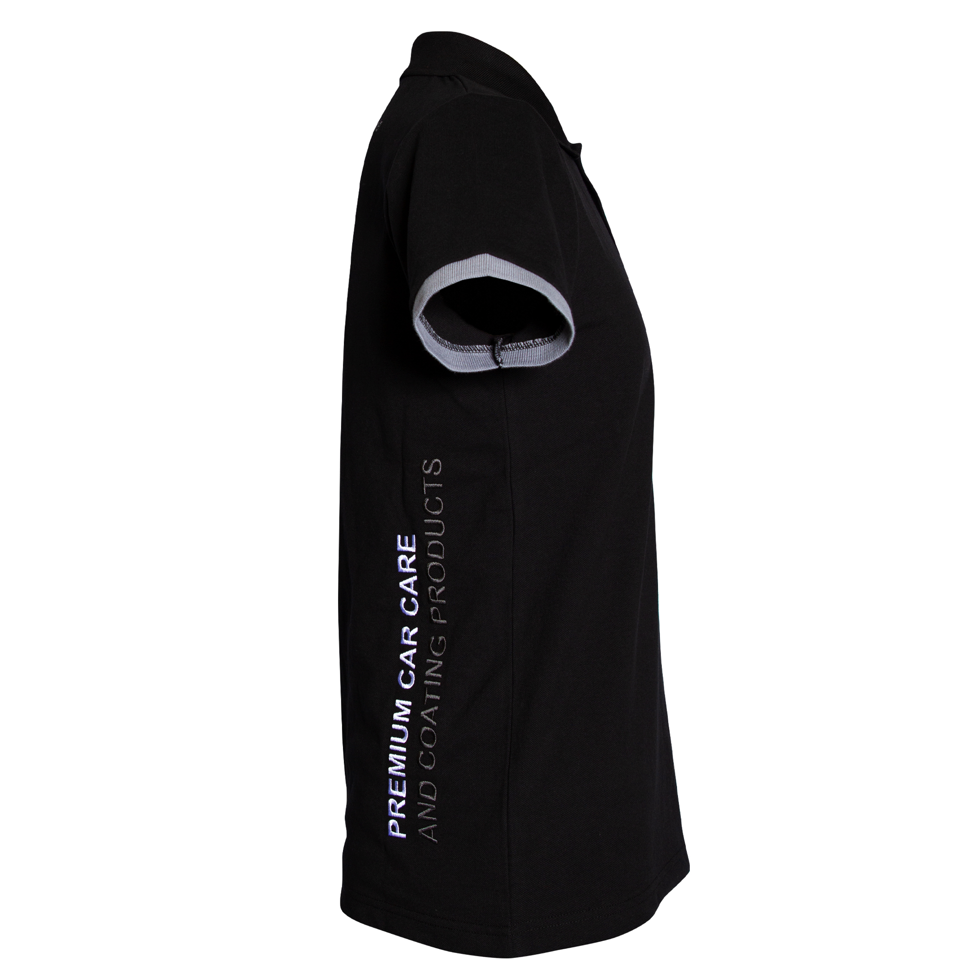 servFaces - Polo Shirt schwarz servFaces Polo Shirt - so kann jeder sehen, dass Sie auf servFaces als Pionier der Oberflächenveredelung vertrauen