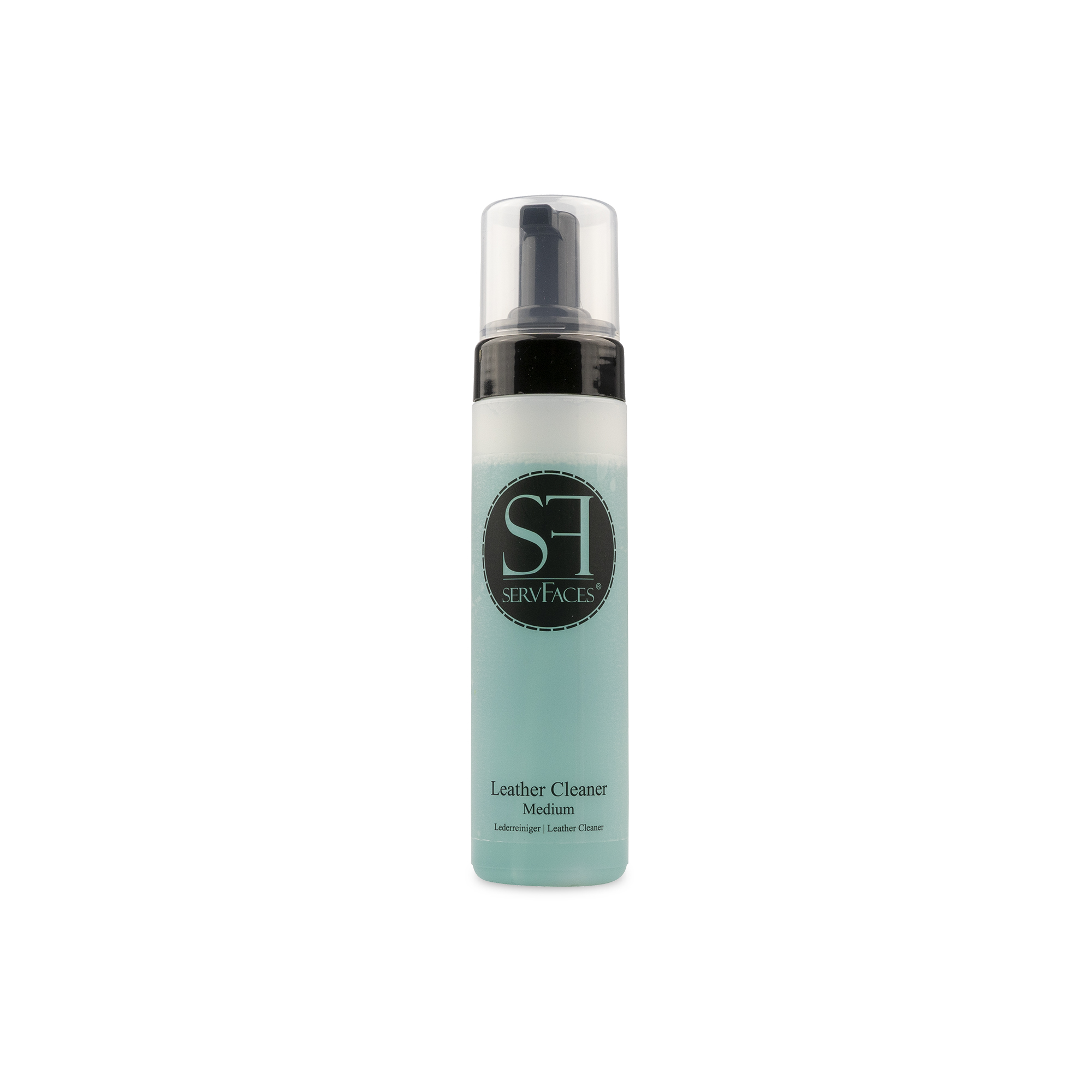 servFaces - Leather Cleaner Medium - Effektiver Reinigungsschaum zur Lederreinigung - 200 ml Schaumspender servFaces Leather Cleaner Medium - für die schonende Reinigung von hartnäckigen und gewöhnlichen Verschmutzungen auf Oberflächen
