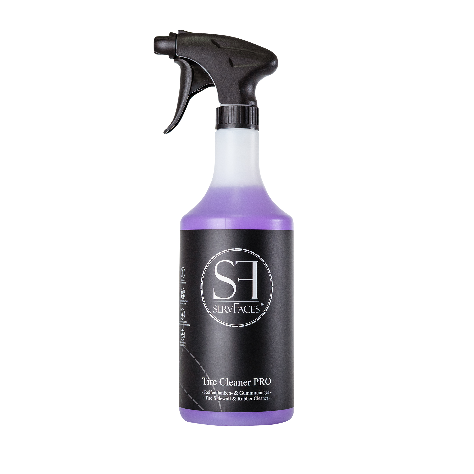 servFaces Tire Cleaner PRO - für die schonende Reinigung von hartnäckigen und gewöhnlichen Verschmutzungen auf Oberflächen