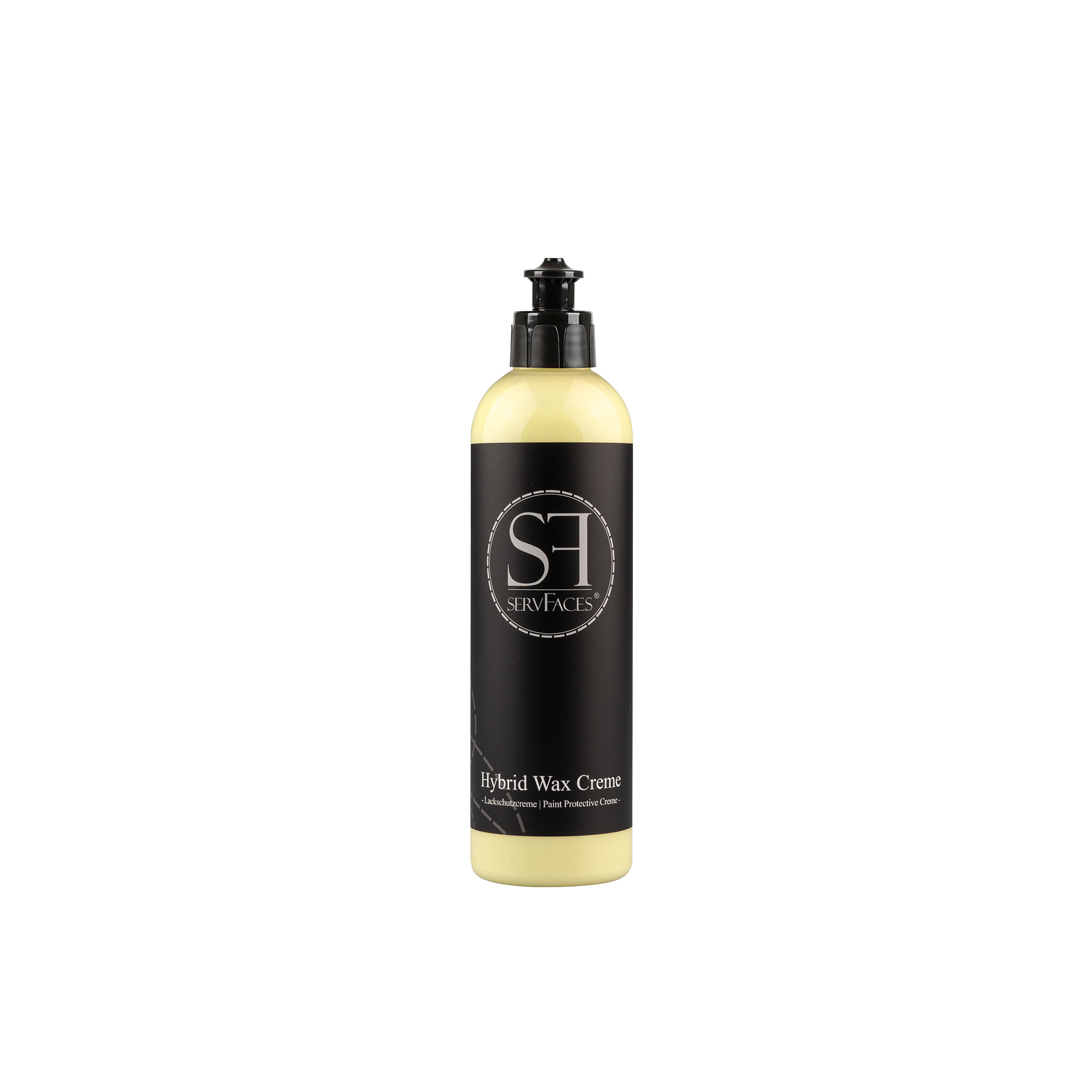 servFaces Hybrid Wax Creme 250 ml Flasche servFaces Hybrid Wax Creme - für langanhaltenden, aktiven Konservierungsschutz Ihrer äußeren Fahrzeugoberflächen
