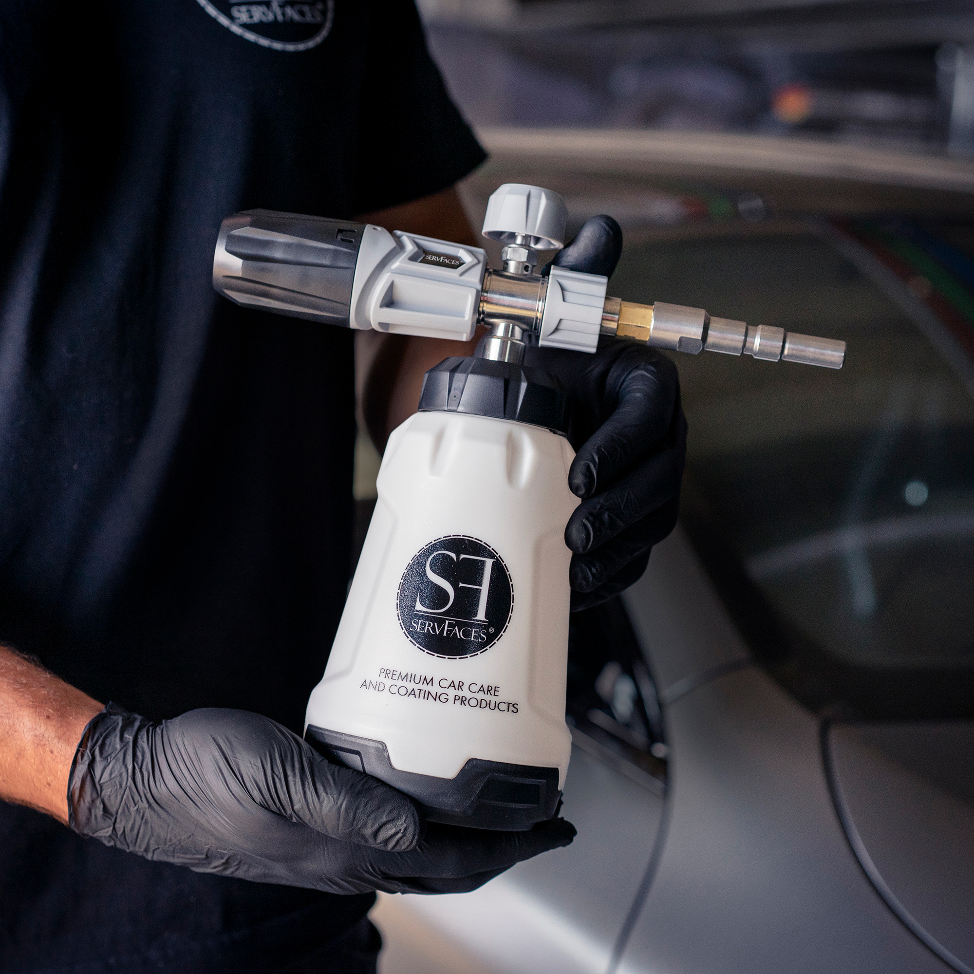 servFaces Snow Foam Gun - for gentle cleaning of stubborn and ordinary dirt on surfaces