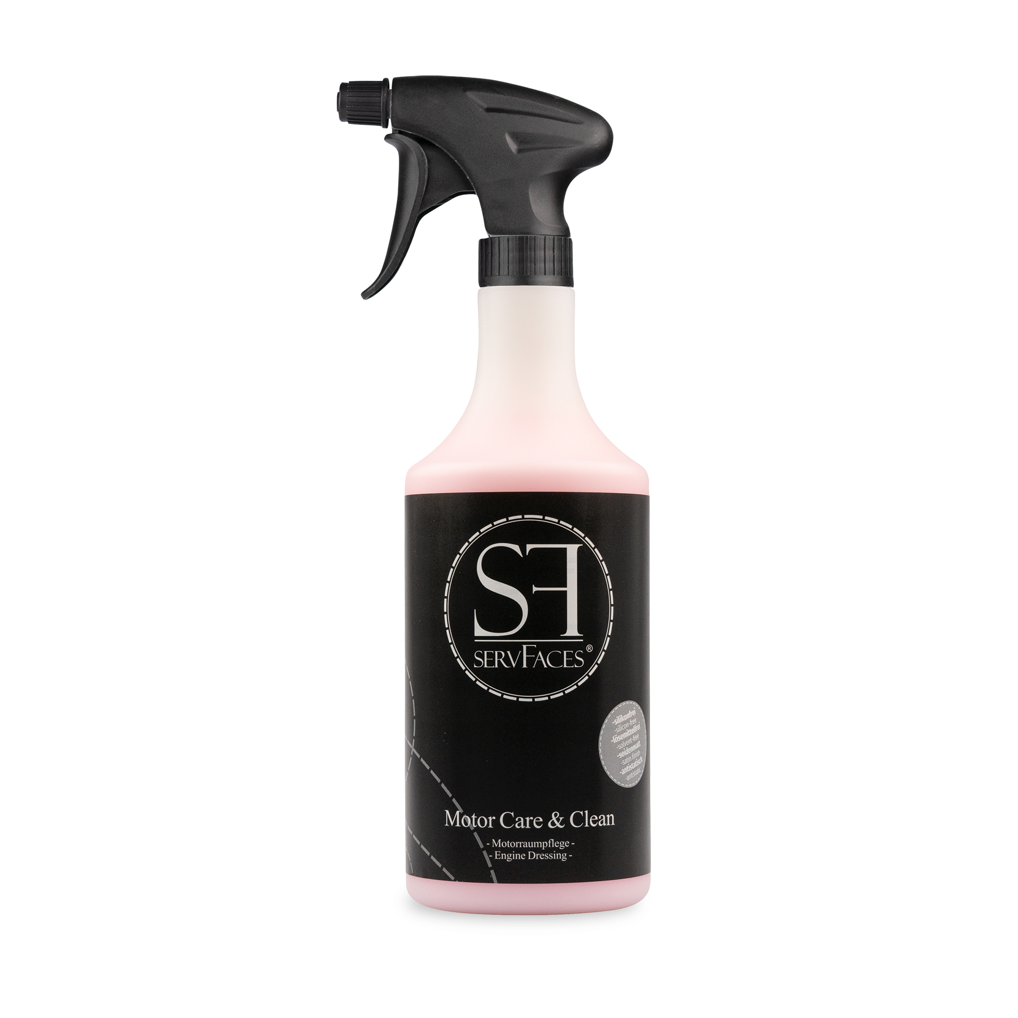 servFaces - Motor Care & Clean im 750 ml Gebinde mit Sprühkopf servFaces Motor Care & Clean - für eine schmutzresistente und pflegeleichte Oberflächenbeschichtung mit lang anhaltendem Schutz
