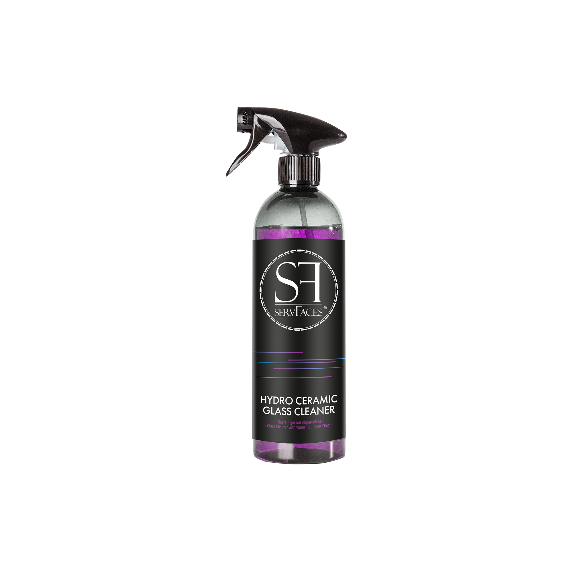 servFaces Hydro Ceramic Glass Cleaner - für die schonende Reinigung von hartnäckigen und gewöhnlichen Verschmutzungen auf Oberflächen