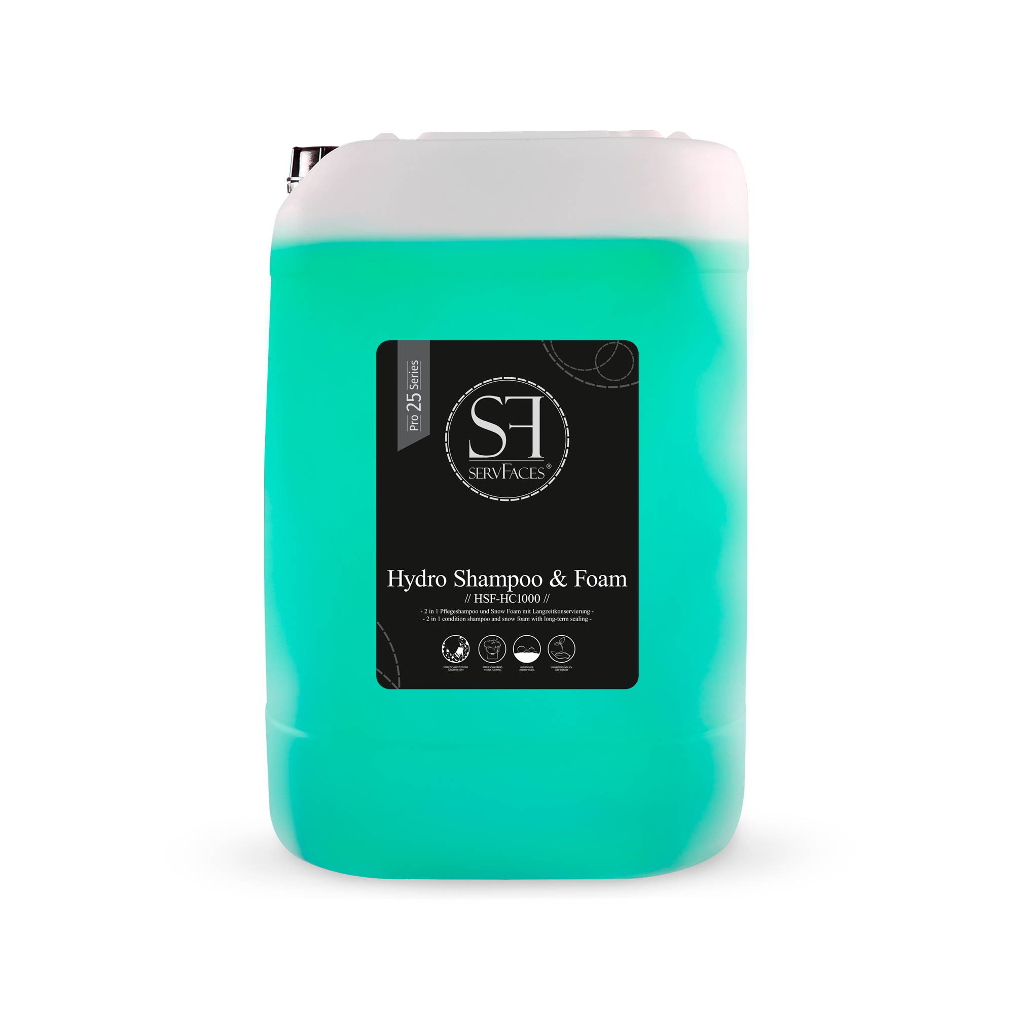 Hydro Shampoo & Foam // HSF-HC1000 // servFaces Hydro Shampoo & Foam // HSF-HC1000 // - für langanhaltenden, aktiven Konservierungsschutz Ihrer äußeren Fahrzeugoberflächen