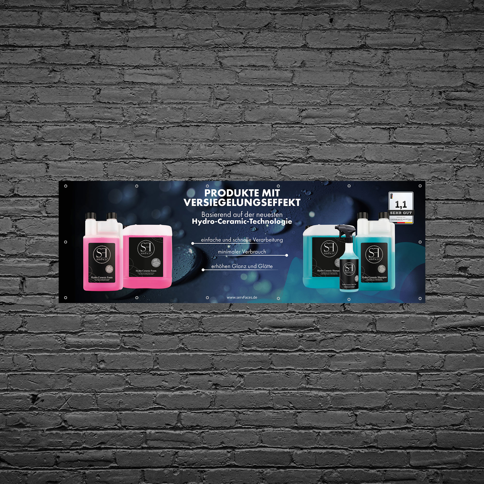 servFaces Werbebanner - so kann jeder sehen, dass Sie auf servFaces als Pionier der Oberflächenveredelung vertrauen